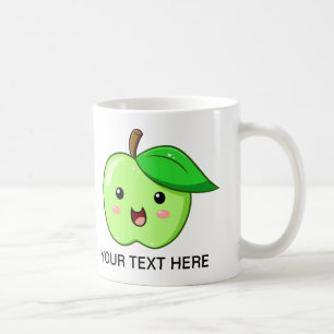 Mug Le vert Apple de fruit de Kawaii attaquent
