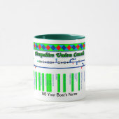 Mug Le vert BRITANNIQUE de voies d'eau de carte (Centre)