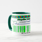 Mug Le vert BRITANNIQUE de voies d'eau de carte (Devant gauche)