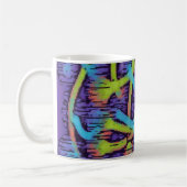 Mug Le vert de chaux, l'aqua et l'abrégé sur pourpre (Gauche)