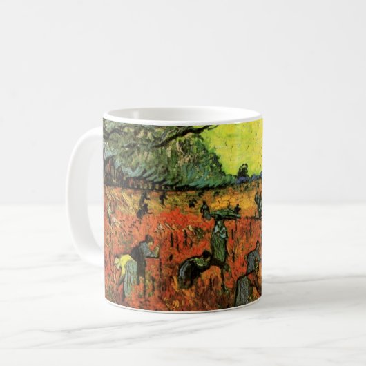 Mug Le vignoble rouge par Vincent van Gogh (Devant gauche)