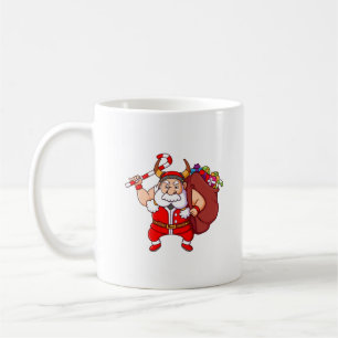 Mug le viking santa claus tient le sucre de canne a