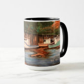 Mug Le Village De Pêcheurs Artisanat Peint À La Main (Devant droit)