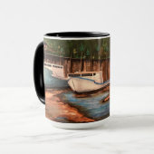 Mug Le Village De Pêcheurs Artisanat Peint À La Main (Devant gauche)