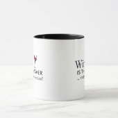 Mug Le vin est la réponse drôle citation de vin (Centre)