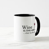 Mug Le vin est la réponse drôle citation de vin (Devant droit)