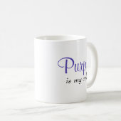 Mug Le violet est ma citation de couleur (Devant droit)
