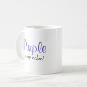 Mug Le violet est ma citation de couleur (Devant gauche)