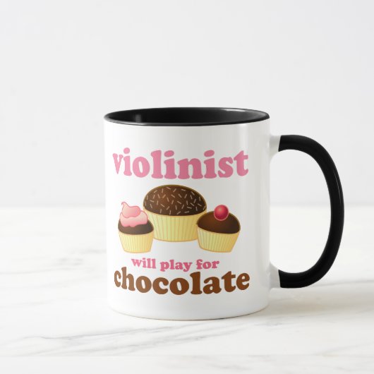 Mug Le violoniste jouera pour le chocolat (Droite)