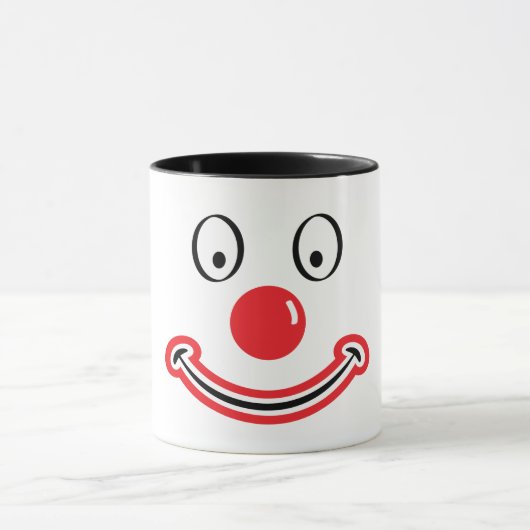 Mug Le visage de Clown avec le nez rouge. Clown  (Centre)