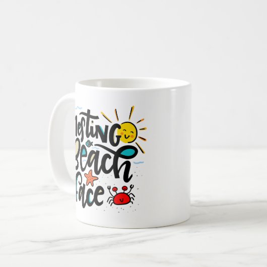 Mug Le visage de la plage (Devant gauche)