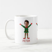 Mug Le visage et le nom du copain Elf Christmas Funny  (Gauche)