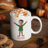 Mug Le visage et le nom du copain Elf Christmas Funny 