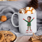 Mug Le visage et le nom du copain Elf Christmas Funny 