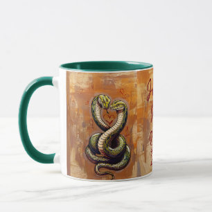 Mug Le voeu du Nouvel An pour l'amour 2025 Serpent en