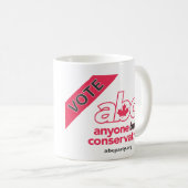Mug Le vote ABC attaquent (Devant droit)