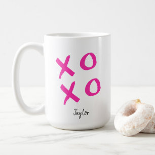 Mug Le Xoxo rose personnalisé de la Saint Valentin