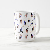 Mug Le yoga féminin pose (Devant droit)