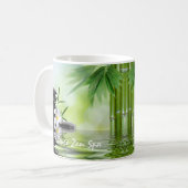 Mug Le zen en bambou personnalisé lapide le Plumeria (Devant gauche)