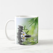 Mug Le zen en bambou personnalisé lapide le Plumeria (Gauche)