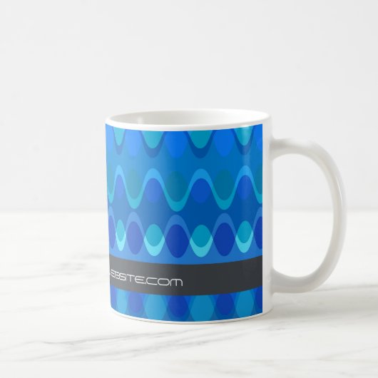 Mug Le zigzag coloré ondule le motif abstrait moderne (Droite)