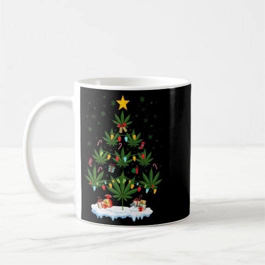 Mug Leaf Christmas Tree Weed Stoner Xmas Premium (Gauche)
