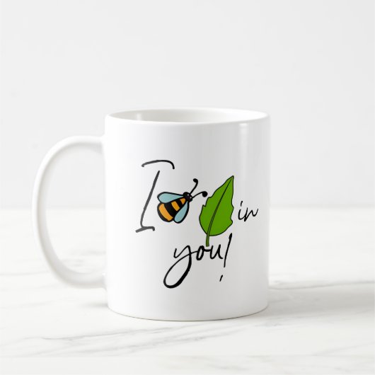 Mug Leaf d'abeille en vous - Citation d'un chou mignon (Gauche)
