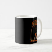 Mug Leaf de chien Automne Cyclisme d'automne amusant D (Devant droit)