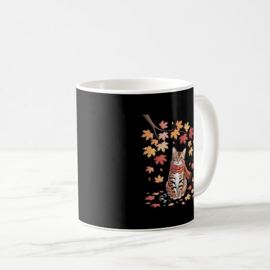 Mug Leaf Fall Tree Bonjour Automne Thanksgiving It’Fal (Devant droit)