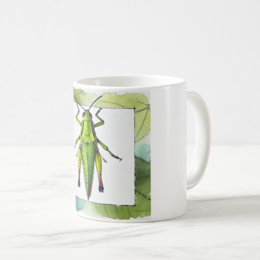 Mug Leafrolling Grasshopper 100924IREF221 - Watercolor (Devant droit)