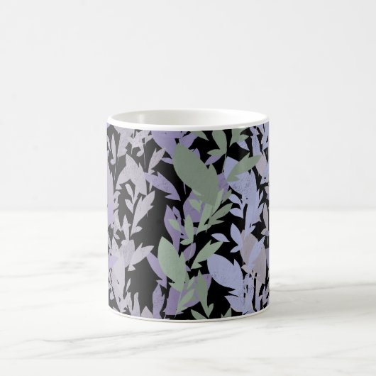 Mug Leafy Creeping Vine Drawing Pattern With Pastels (Centre)