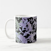 Mug Leafy Creeping Vine Drawing Pattern With Pastels (Gauche)