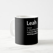 Mug LEAH Definition Personalized Name Funny Birthday G (Devant gauche)
