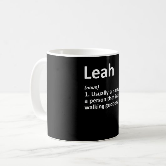 Mug LEAH Definition Personalized Name Funny Birthday G (Devant gauche)