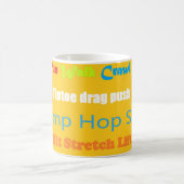 Mug Leap Hop Skip Lean Text Design couleurs mélangées (Centre)
