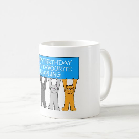 Mug Leapling, année bissextile anniversaire 29 février (Devant droit)