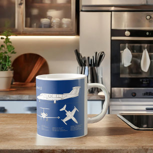 Mug Learjet 23 - Plan de dessin du plan directeur de l