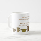 Mug L'eau est essentielle parce qu'elle fait du CAFÉ M (Devant gauche)