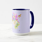Mug L'Eau Florale De Pays Peut Monogramme Violet (Devant droit)