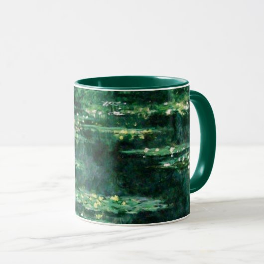 Mug L'EAU MENSONNE EN ÉTANG VERT par Claude Monet (Devant droit)