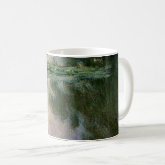 Mug L'EAU MENSONNE EN ÉTANG VERT ROSE par Claude Monet (Devant droit)