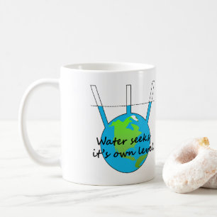 Mug L'eau recherche son propre niveau drôle plat terth