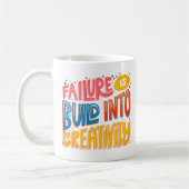 Mug L'échec alimente la créativité - Retro Typography (Gauche)