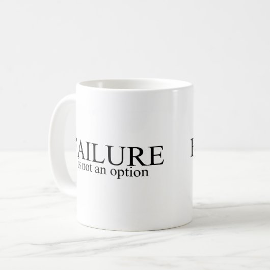 Mug L'échec n'est pas une option (Devant gauche)