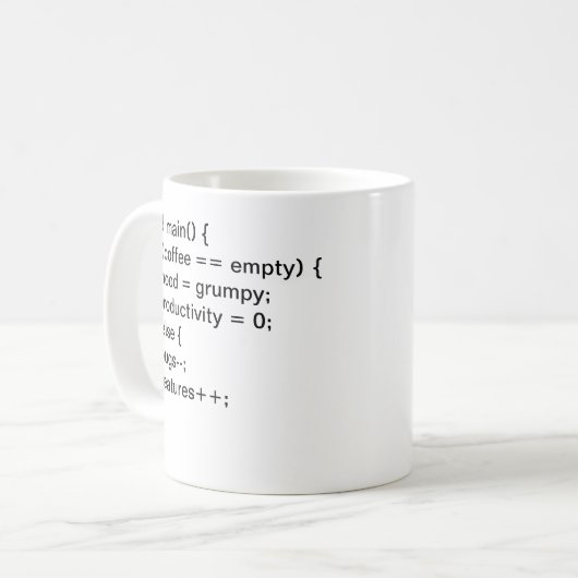 Mug L'échelle du café du programmeur (Devant gauche)