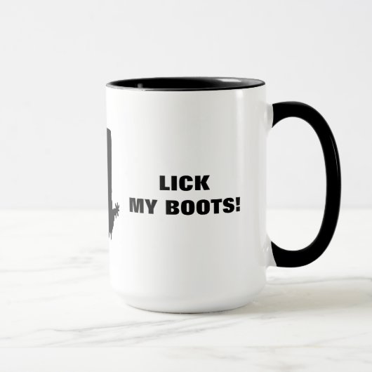 MUG LÉCHEZ MES BOTTES ! (Droite)