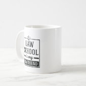 Mug L'école de droit est ma copie drôle d'étudiant en (Devant gauche)