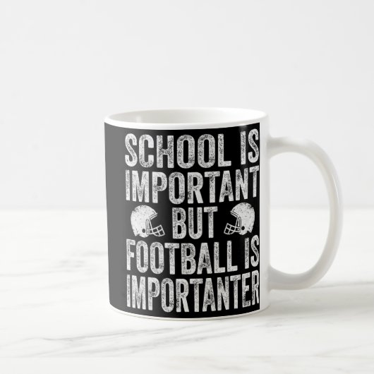 Mug L'École Est Important Le Football Est Important Le (Droite)
