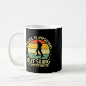 Mug L'école est importante mais le ski est plus import (Gauche)
