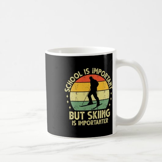 Mug L'école est importante mais le ski est plus import (Droite)